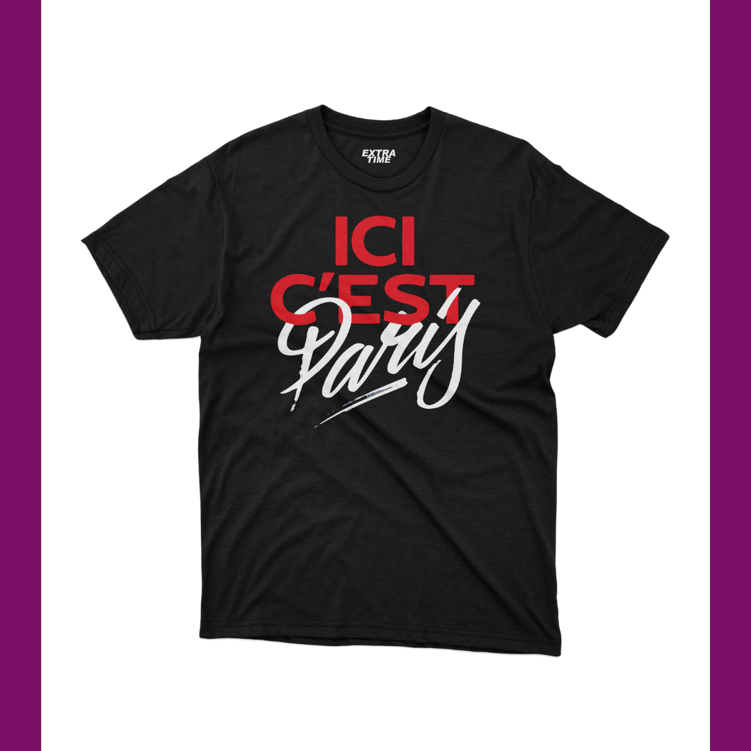 PSG - ICI C'EST PARIS BLACK T-SHIRT