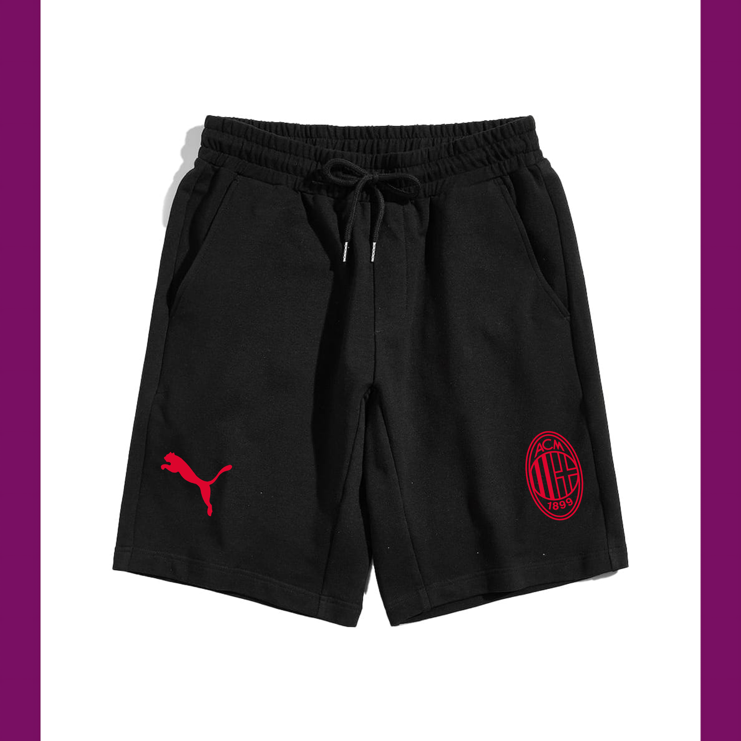 AC MILAN - PUMA STYLE RED & BLACK SHORT - Extra Time