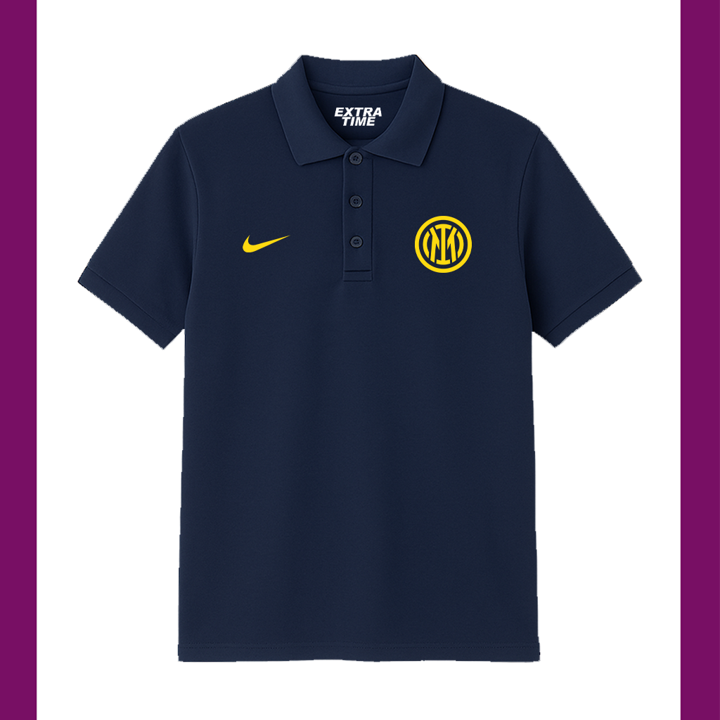 INTER MILAN - YELLOW PRINTING NAVY POLO