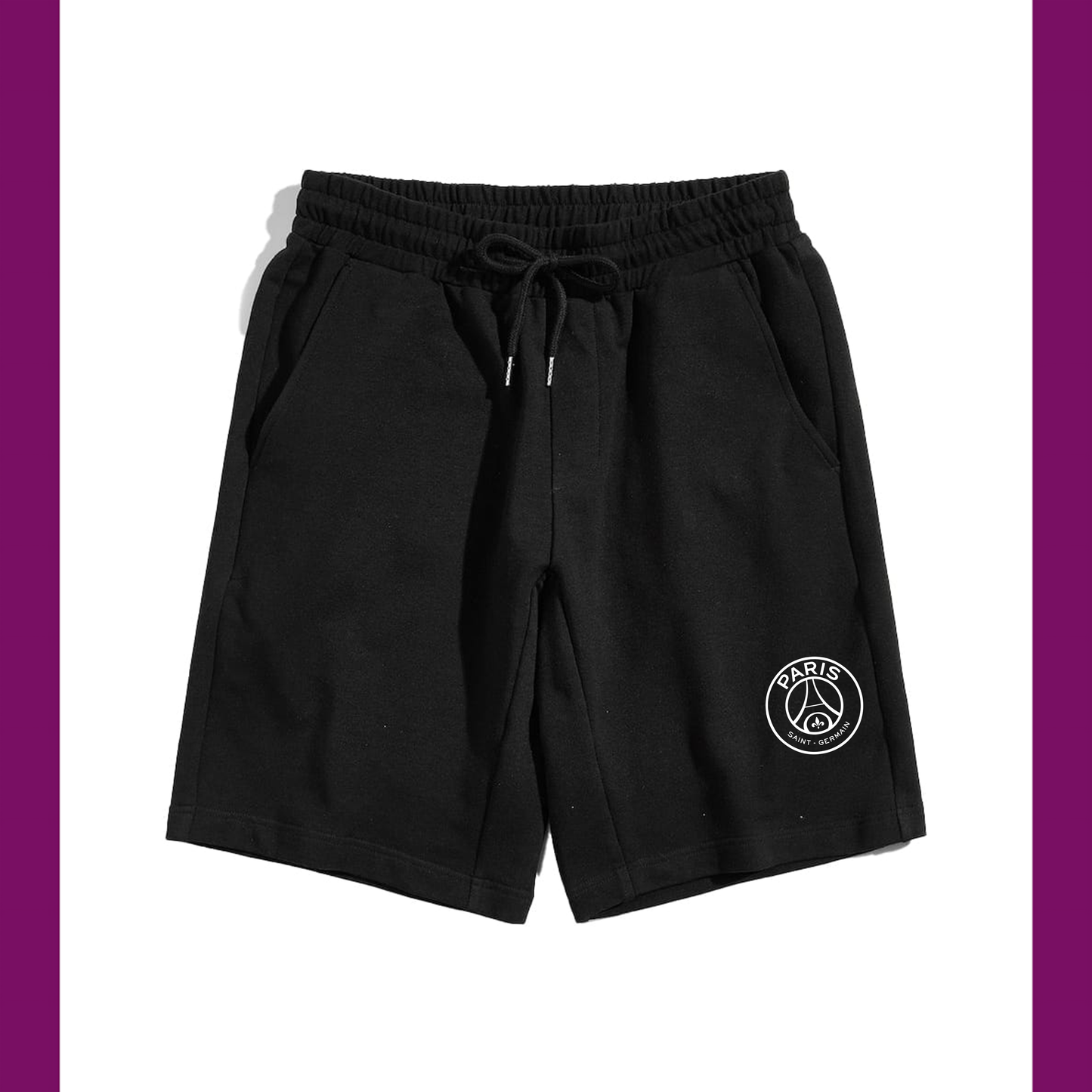 PSG - WHITE EMBLEM SHORT
