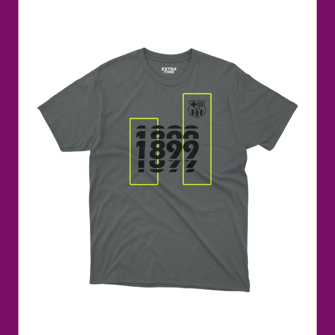 BARCA GRAY T-SHIRT - NUMEROLOGY (V2) - Extra Time