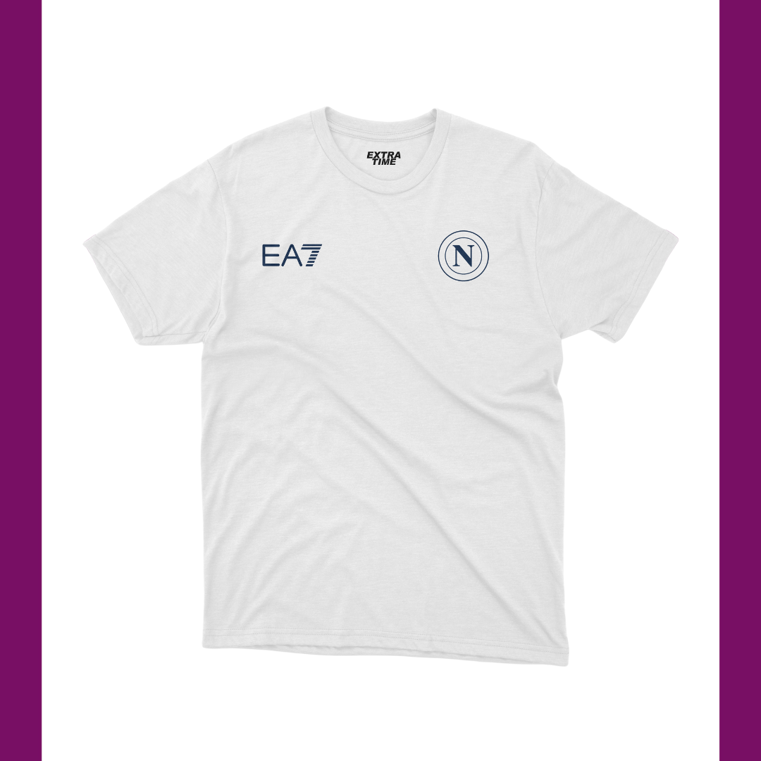 NAPOLI - EA7 & NAPOLI CHEST LOGO T-SHIRT