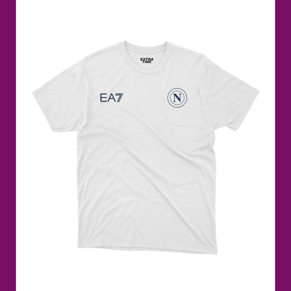 NAPOLI - EA7 & NAPOLI CHEST LOGO T-SHIRT