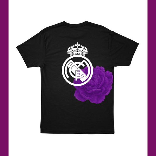 BLACK T-SHIRT - VIOLET DE REAL MADRID