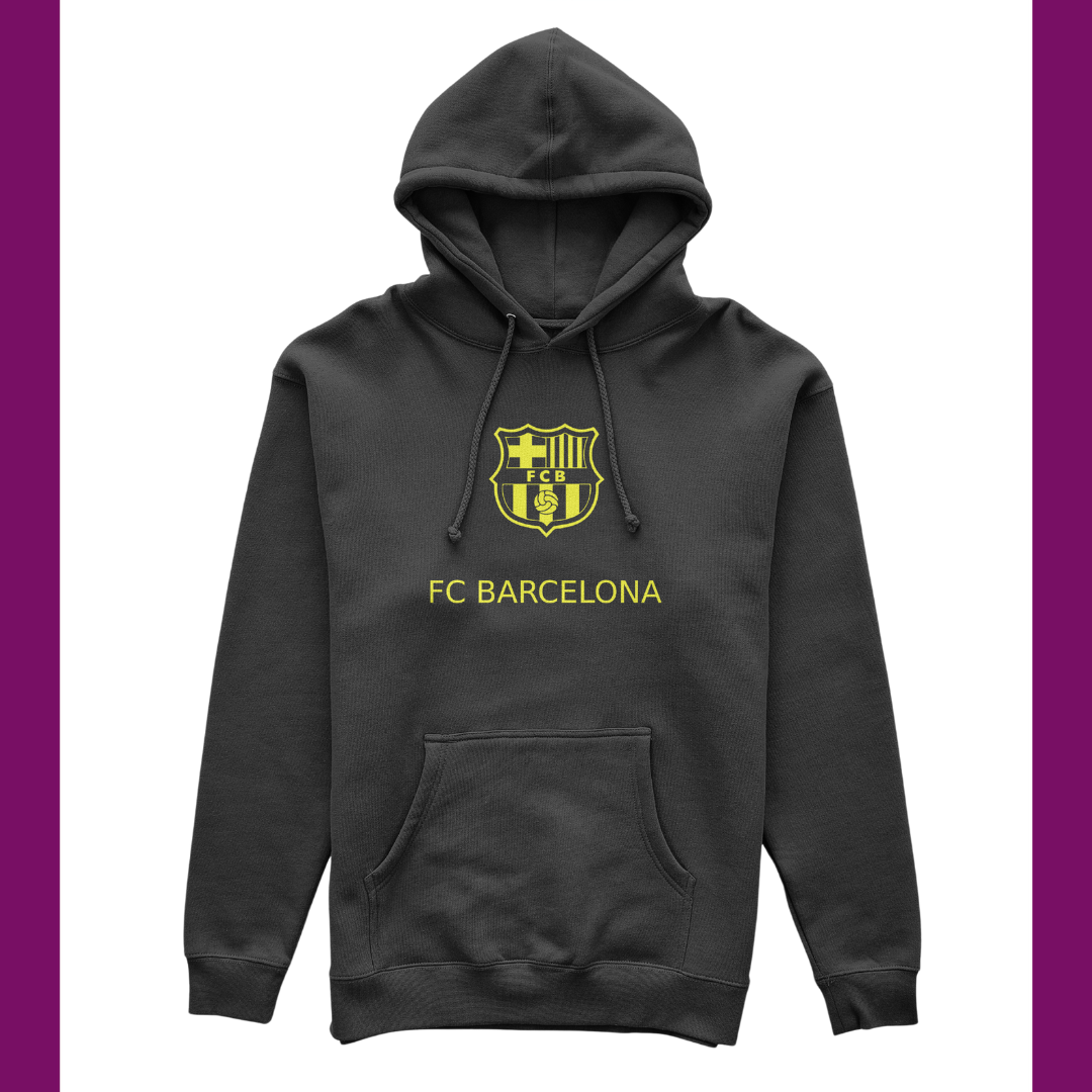 CLASSIC BARCELONA HOODIE - YELLOW PRINT - Extra Time