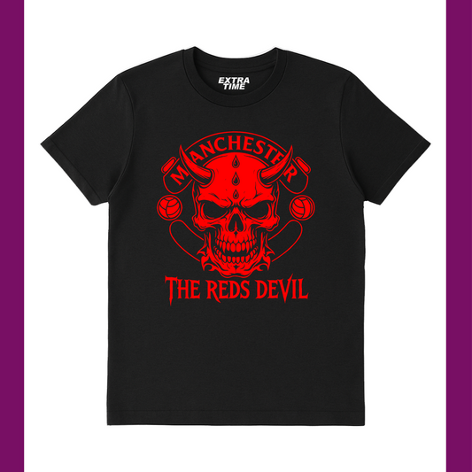THE RED DEVILS SKULL MAN UNITED T-SHIRT