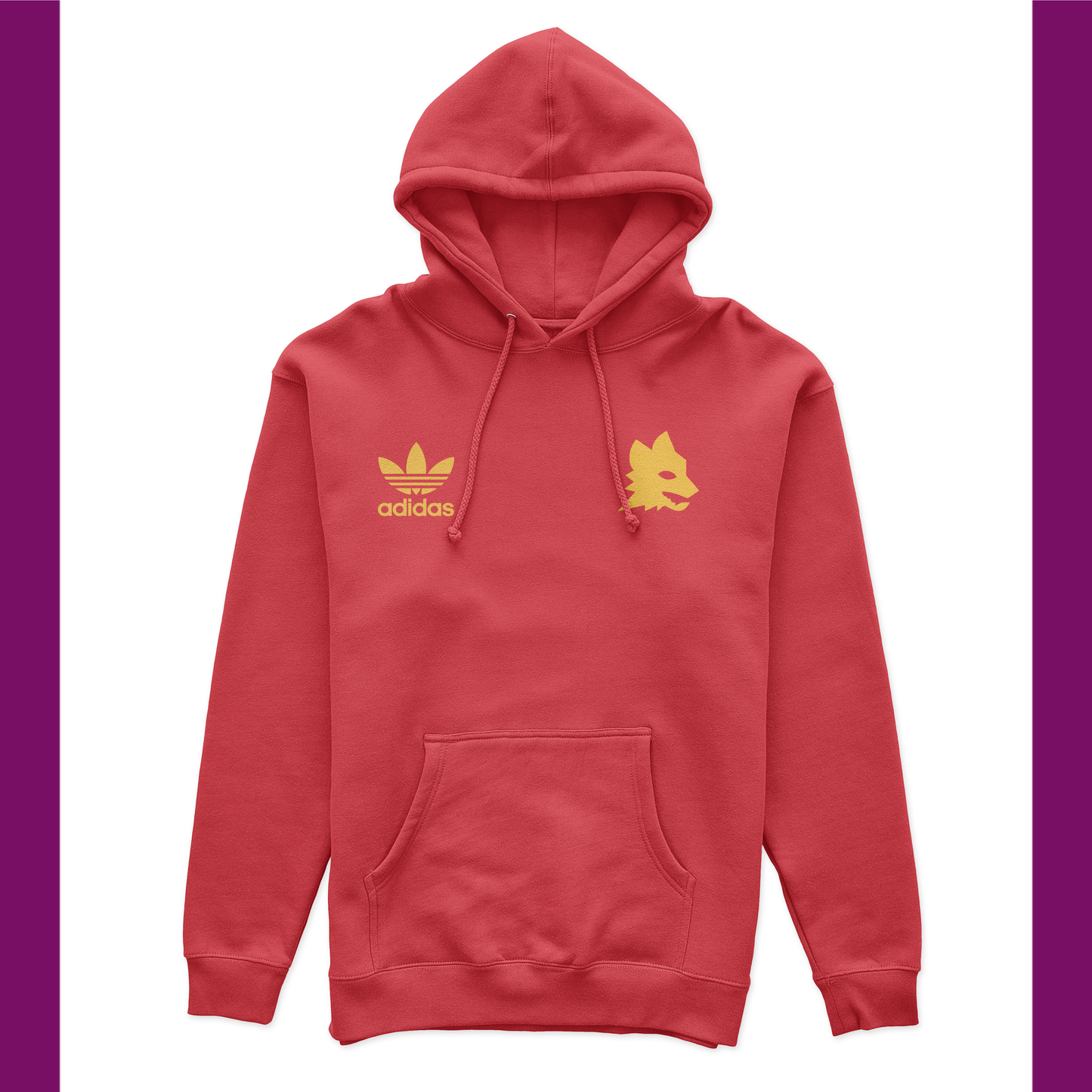 AS ROMA - ADIDAS ESSENTIAL TREFOIL HOODIE